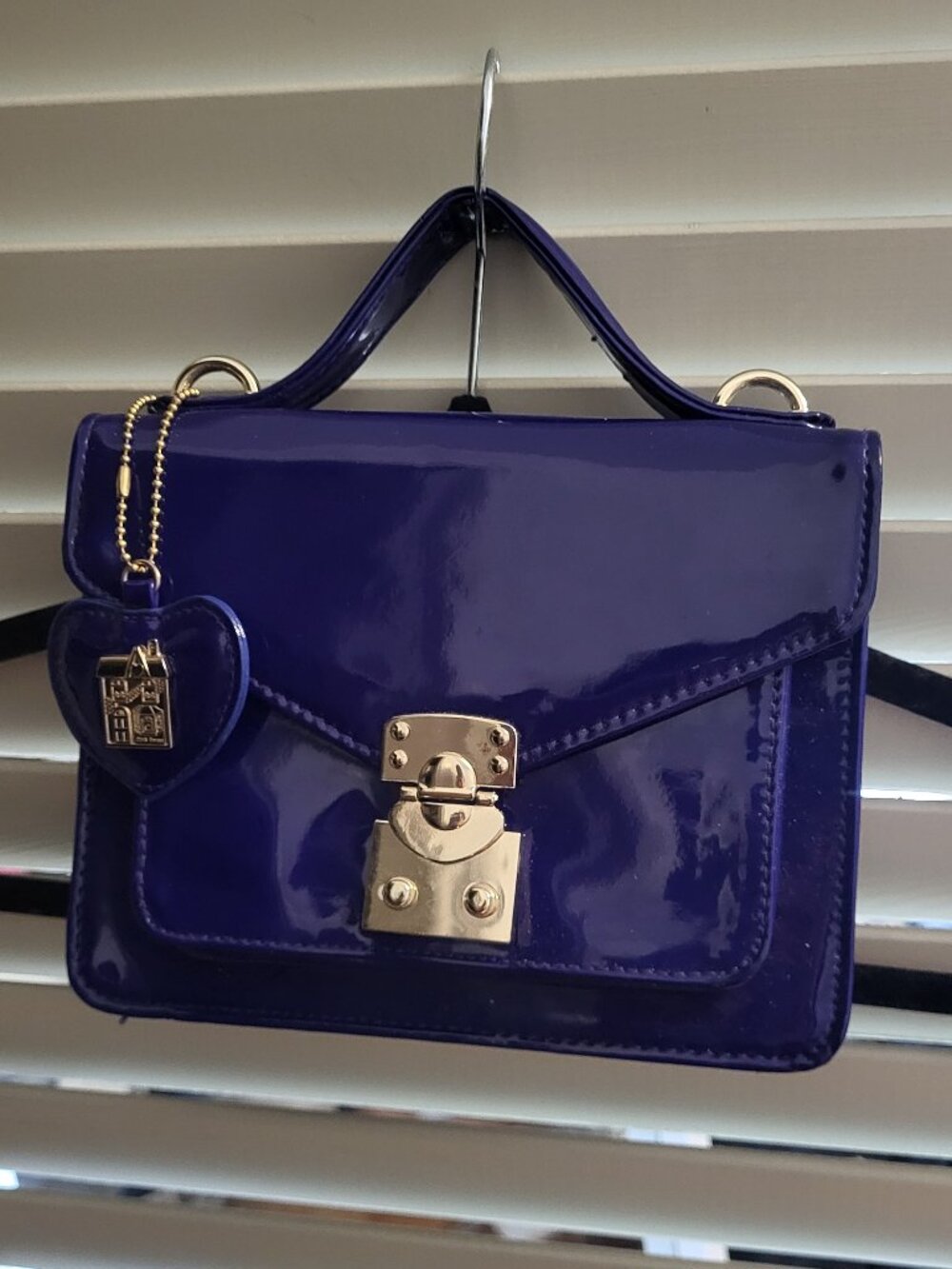 Mini Purple/Gold Handbag with Crossbody Strap Pink House Toronto